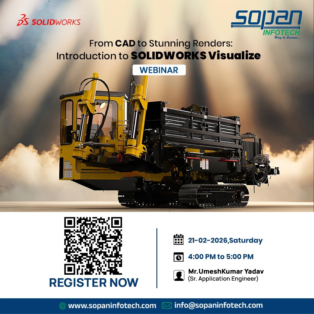 Introduction to SOLIDWORKS Visualize -Free Webinar-SOPAN Infotech_Surat