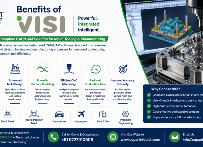 Benefits of VISI CADCAM Software by sopan infotech surat