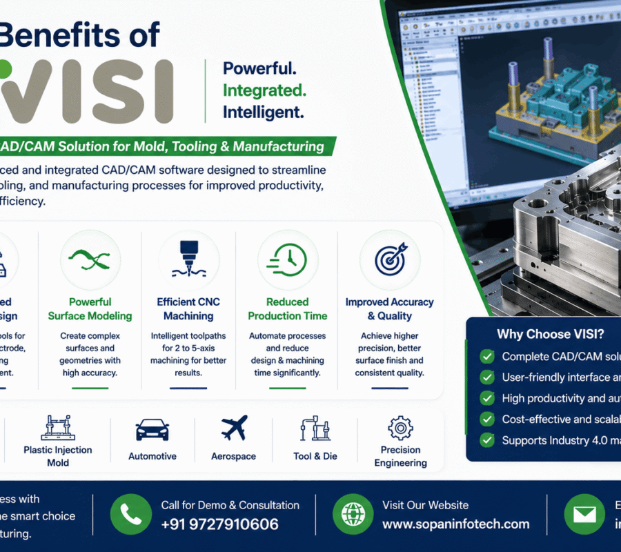 Benefits of VISI CADCAM Software by sopan infotech surat