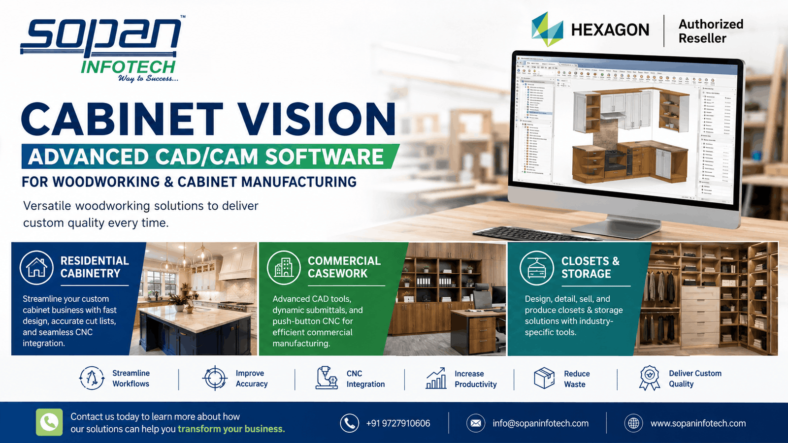 CABINET VISION CAD/CAM Software for Woodworking | SOPAN Infotech