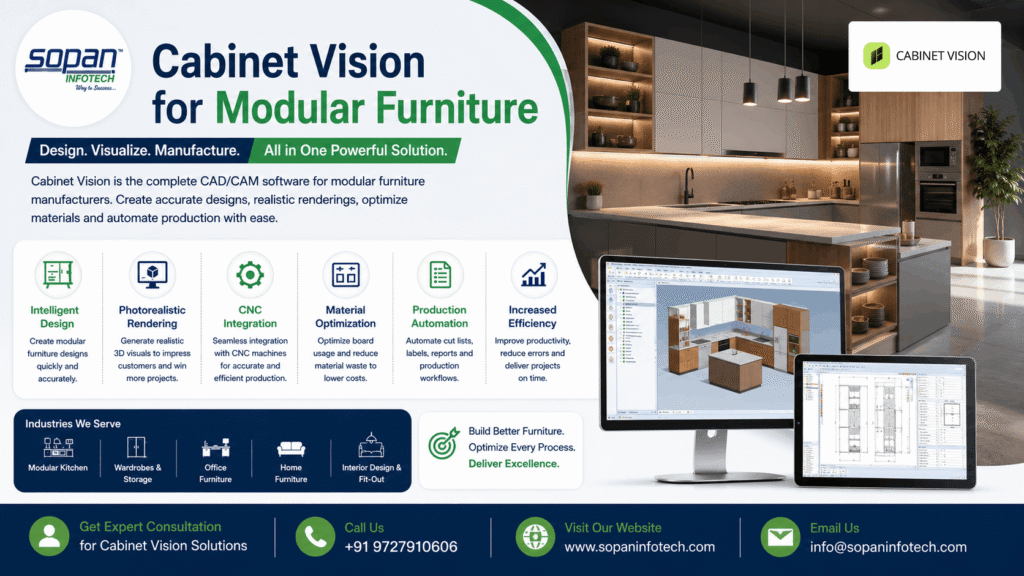 Cabinet Vision for Modular Furniture Manufacturing by sopan infotech Surat