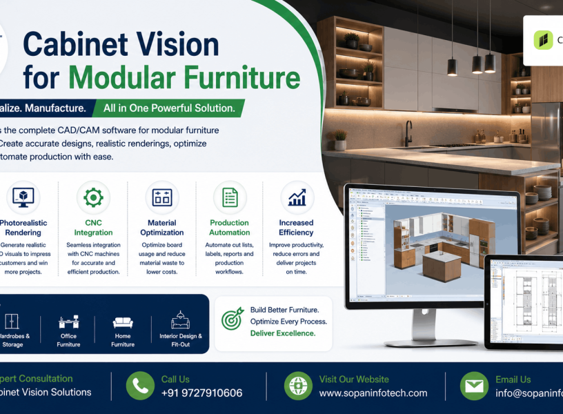 Cabinet Vision for Modular Furniture Manufacturing by sopan infotech Surat Cabinet Vision for Modular Furniture Manufacturing by sopan infotech Surat