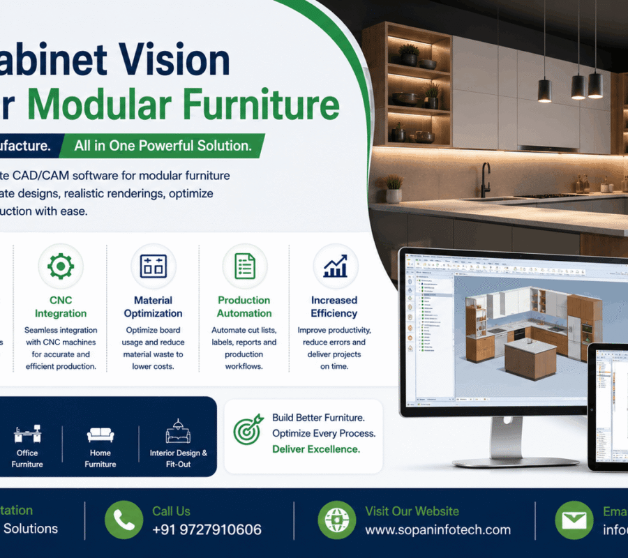 Cabinet Vision for Modular Furniture Manufacturing by sopan infotech Surat